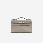 Hermès Kelly Pochette Swift Gris Asphalte Front