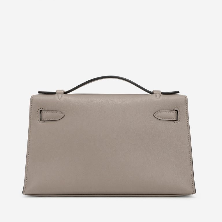 Hermès Kelly Pochette Swift Gris Asphalte Back