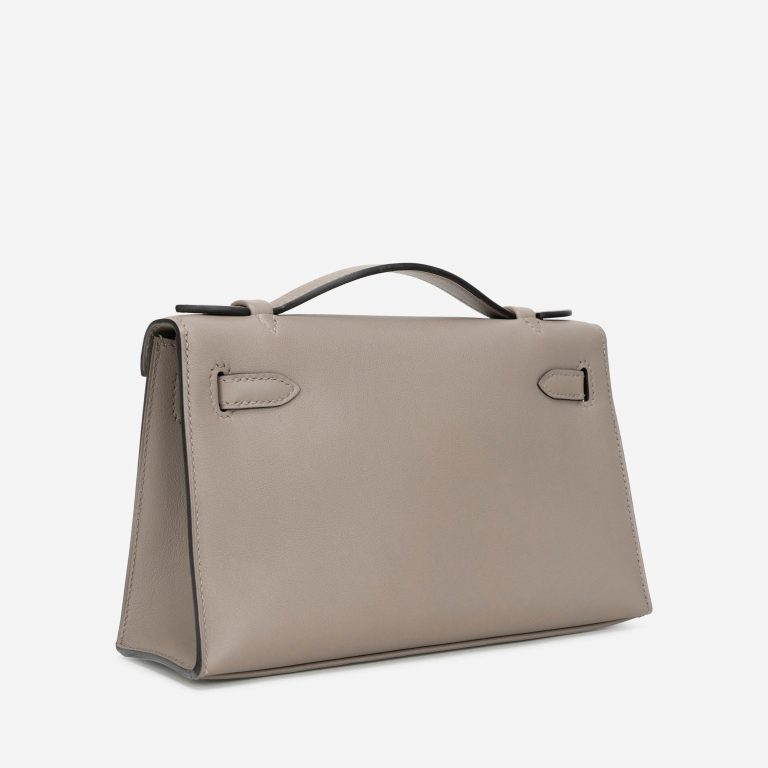 Hermès Kelly Pochette Swift Gris Asphalte Back Side