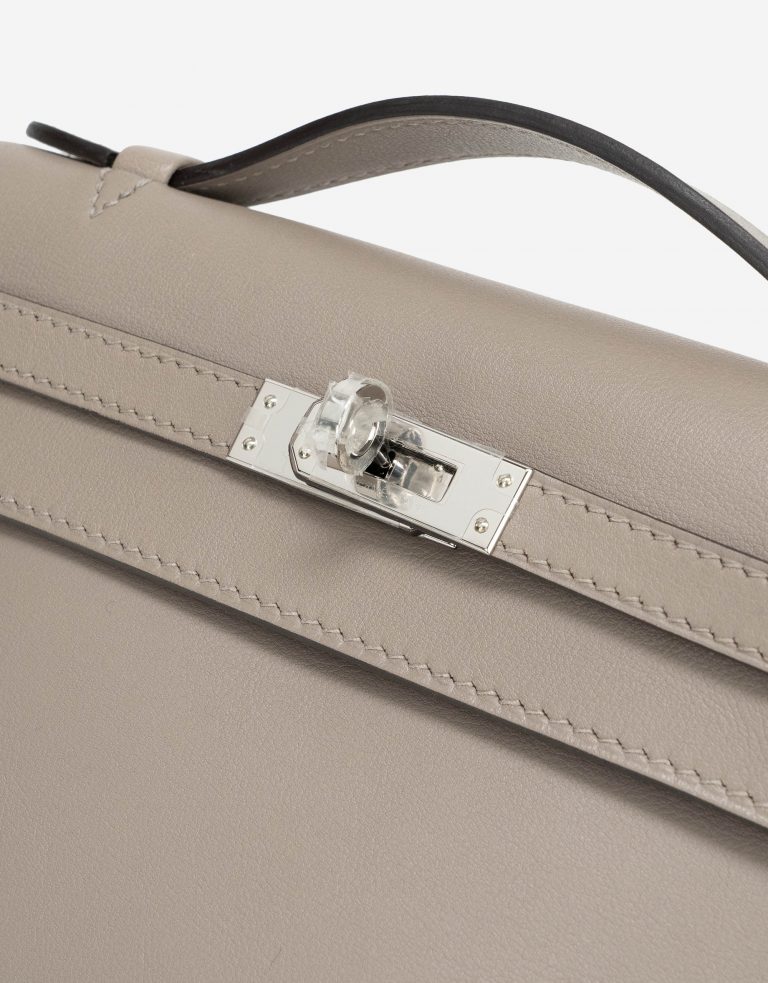 Hermès Kelly Pochette Swift Gris Asphalte PHW