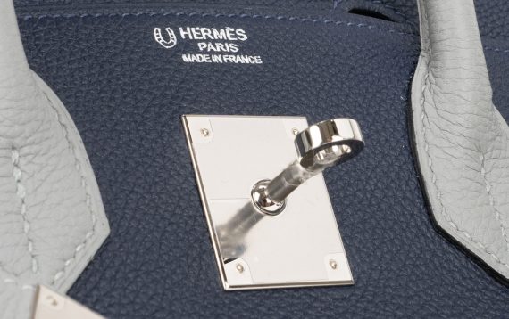 Hermès Birkin 30 Blau Encre Gris Mouette HSS Hardware
