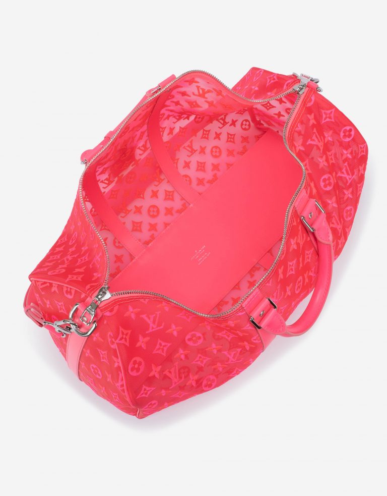 Louis Vuitton Keepall 50 Pink Mesh See Through Open