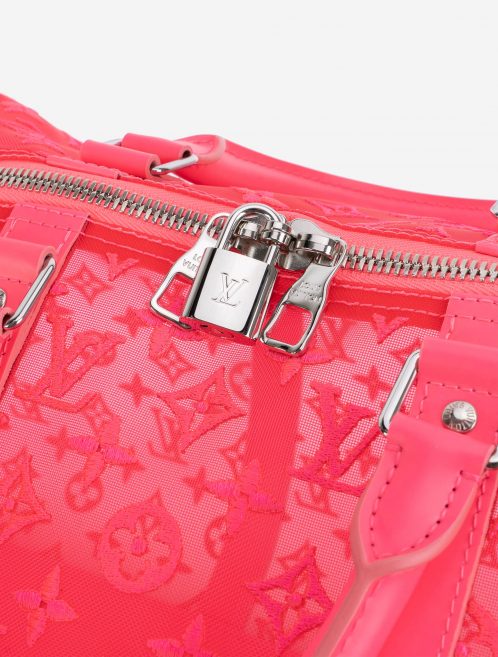 Louis Vuitton Keepall 50 Pink Mesh See Through Zipper