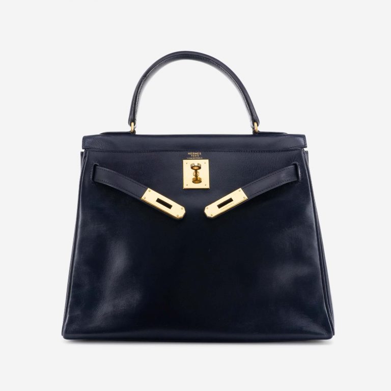 Hermès Kelly 28 Box Bleu Marine