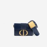 Dior 30 Montaigne Box Small Lamb Blue Indigo