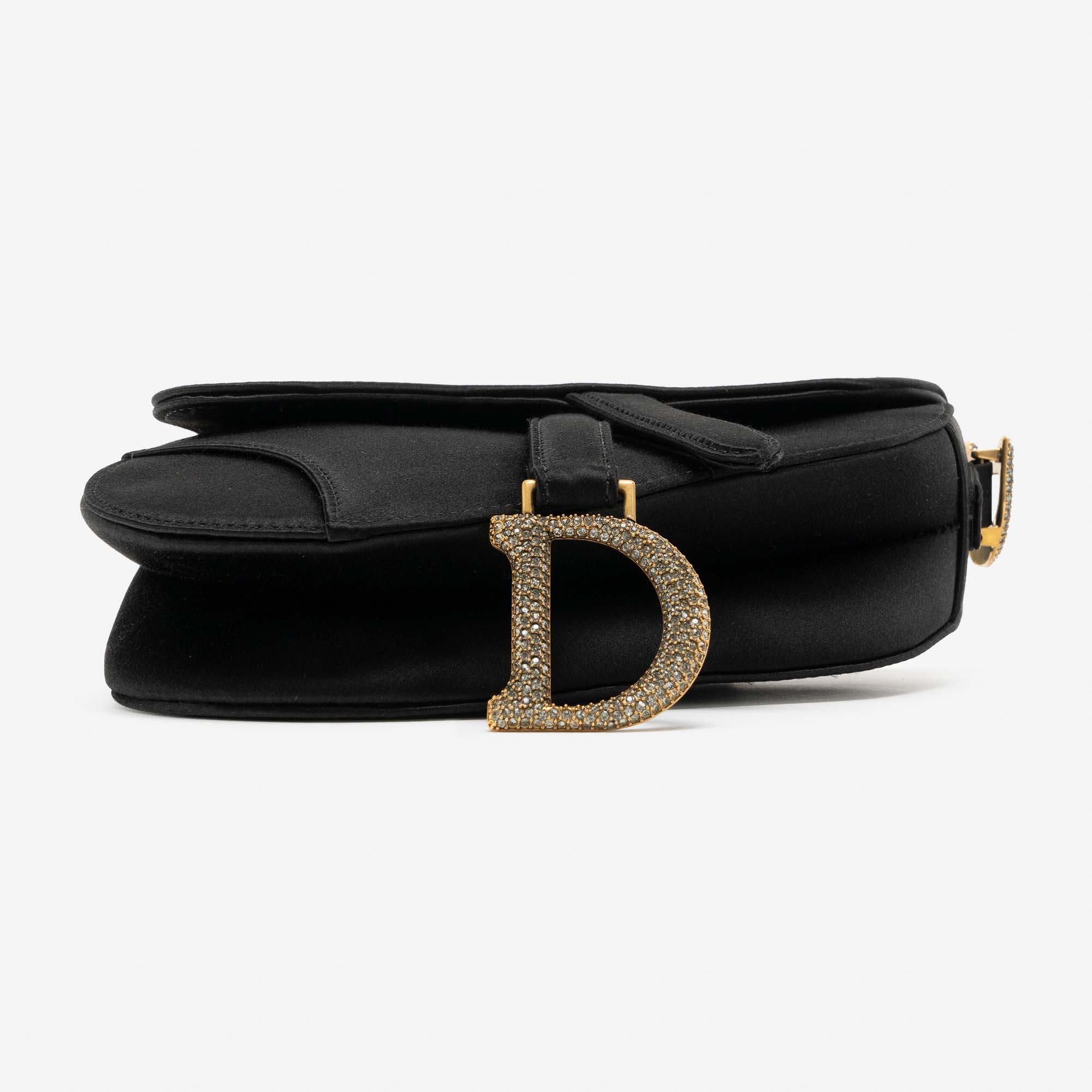 Treasures of NYC - Dior Black Satin Mini Saddle Bag