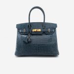 Hermès Birkin 30 Porosus Crocodile Blue Tempete