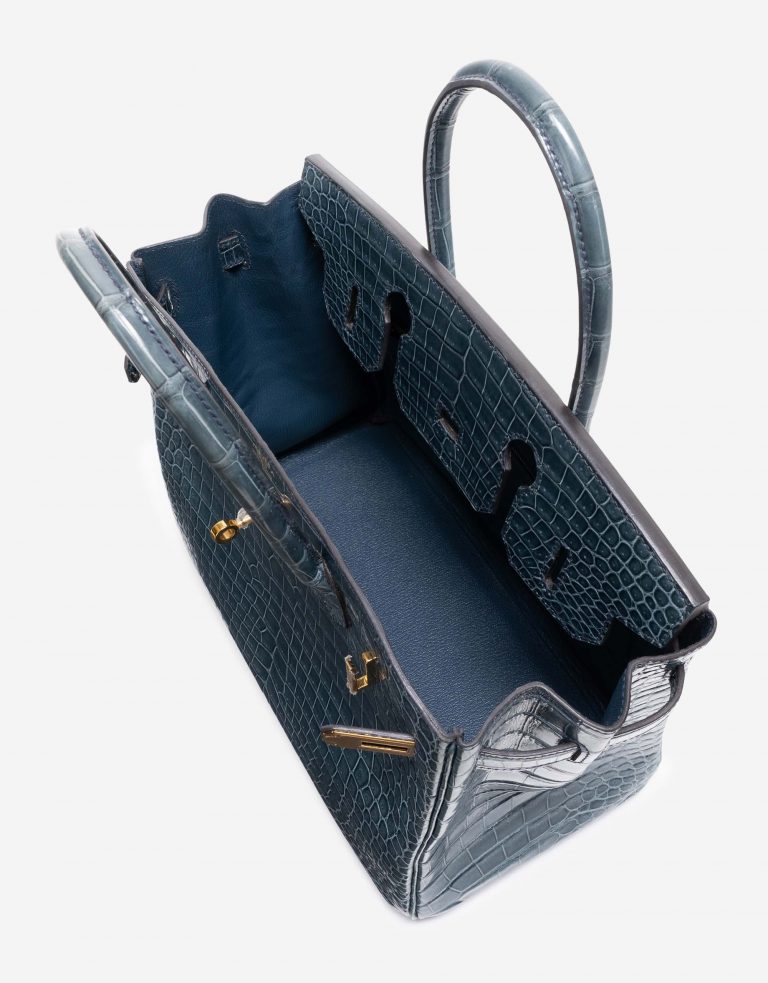 Hermès Birkin 30 Porosus Crocodile Blue Tempete