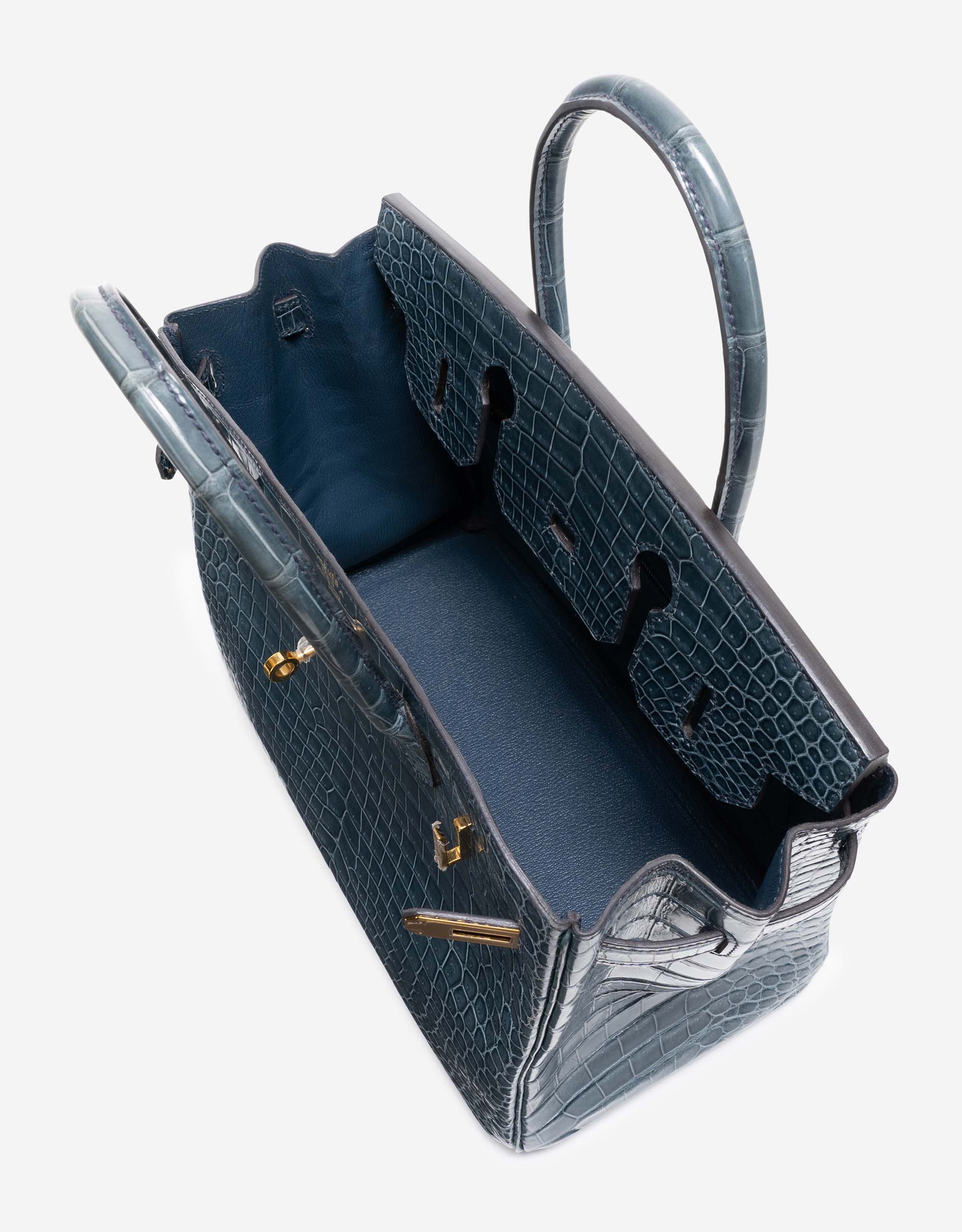 Blue Crocodile Hermes Birkin Handbag –