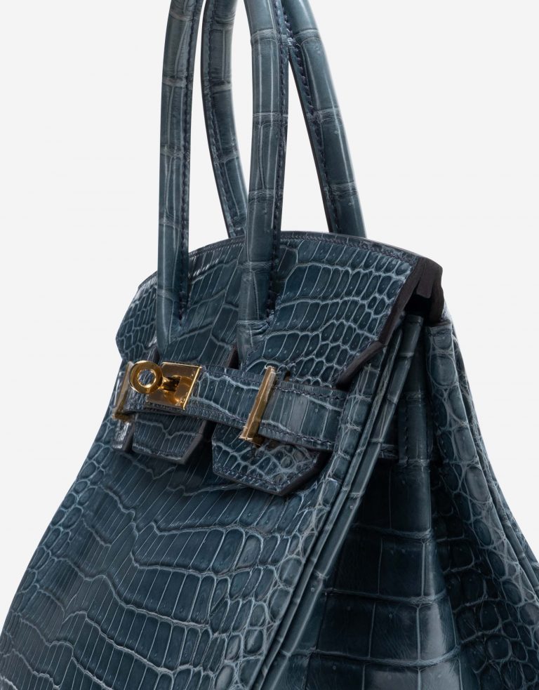 Hermès Birkin 30 Porosus Crocodile Blue Tempete