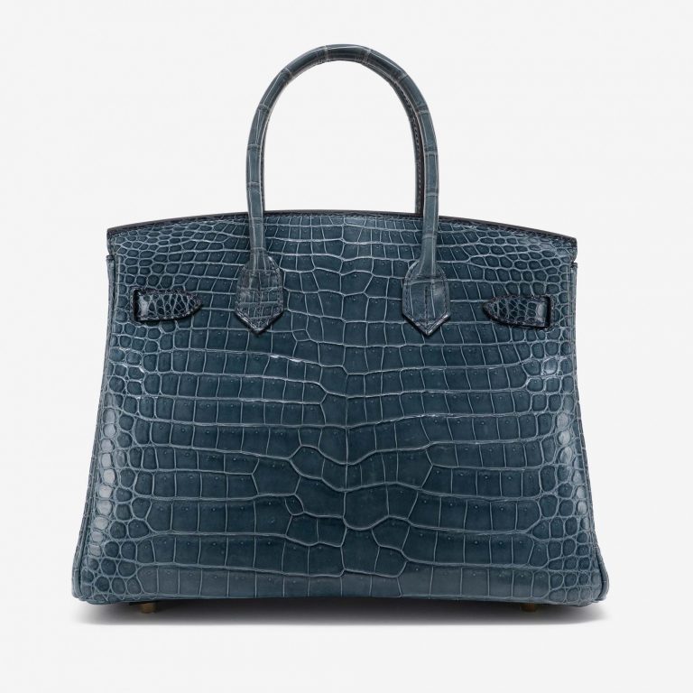 Hermès Birkin 30 Porosus Crocodile Blue Tempete