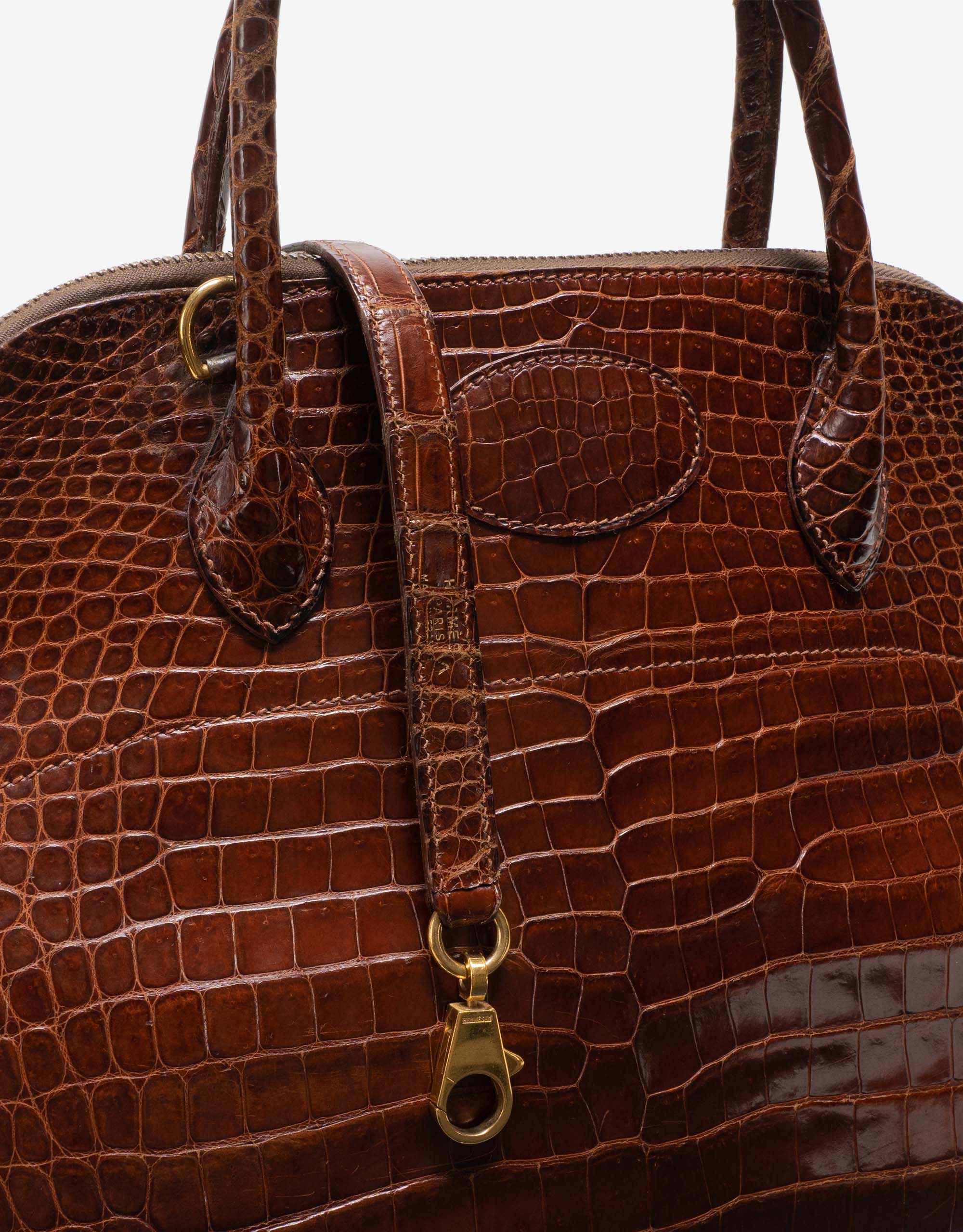 Hermes Bolide 31 Dark Brown Handbag Swift Ladies