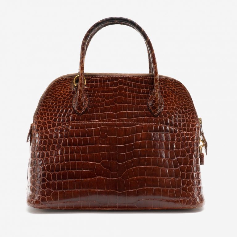 Hermès Bolide 31 Crocodile Porosus Brown