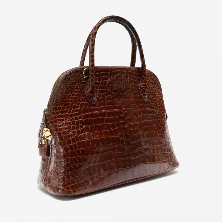 Hermès Bolide 31 Crocodile Porosus Brown