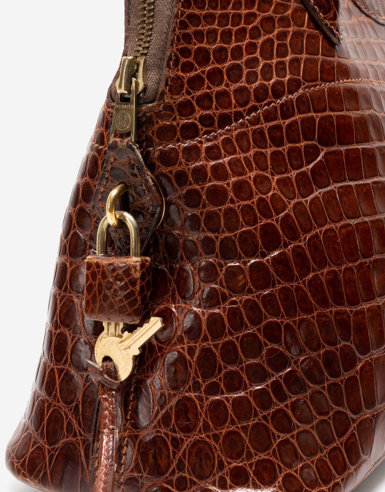 Hermès Bolide 31 Crocodile Porosus Brown