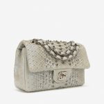 Chanel Timeless Small Python Silver