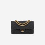 Chanel Timeless mittelgroße Tasche Jersey Grau