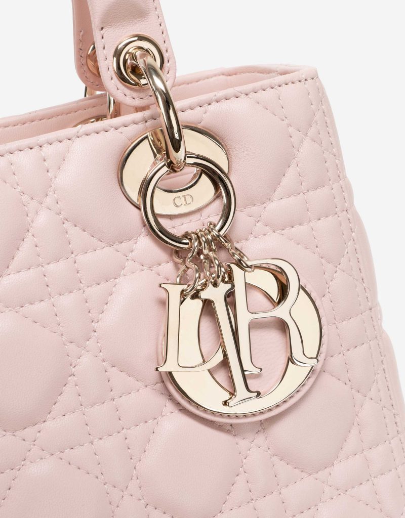 Dior Lady Taille Moyenne Veau Rose