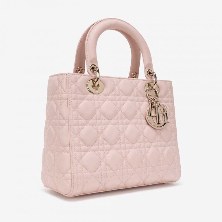 Dior Lady mittelgroße Tasche Kalbsleder Rosa