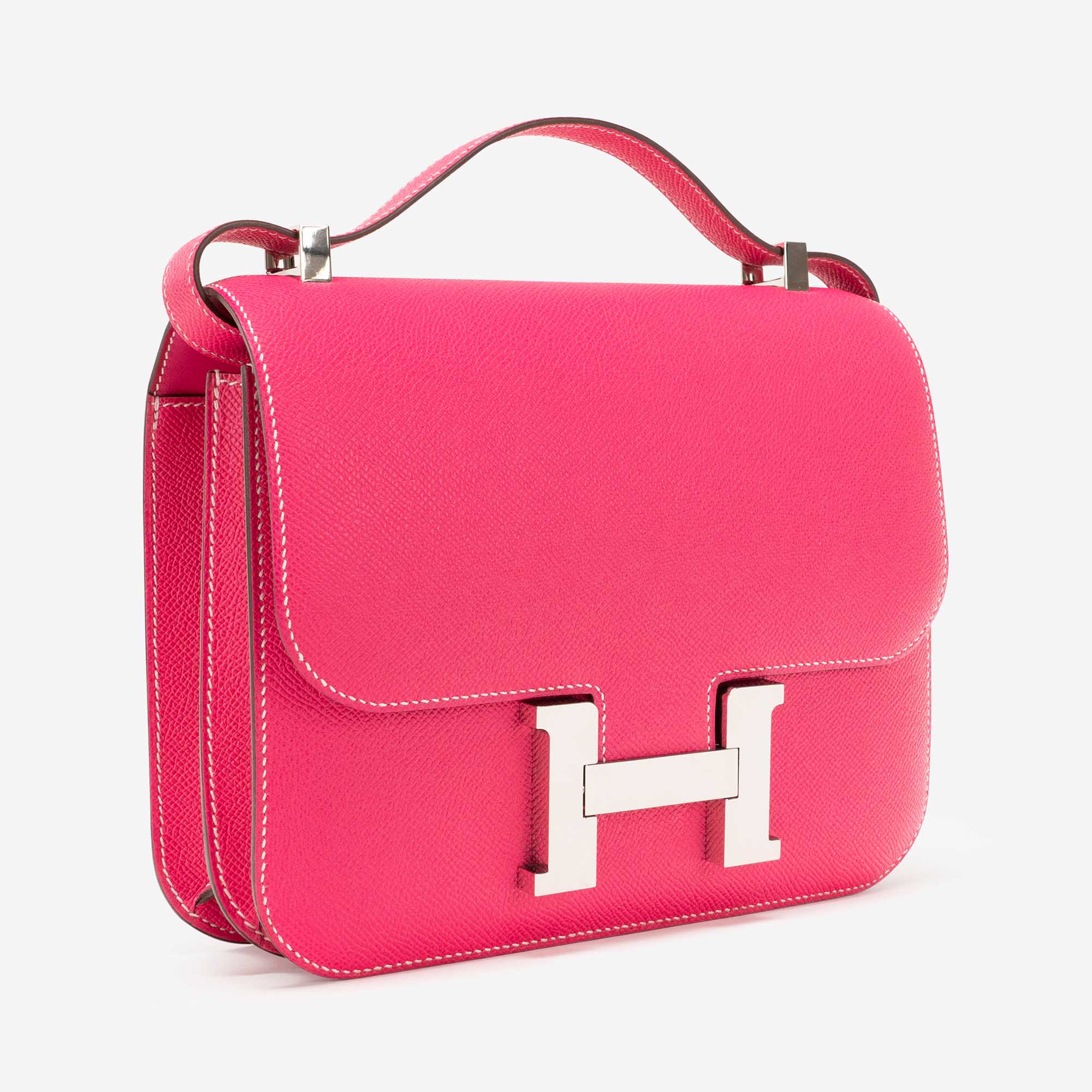 Hermes Constance 24 Rose Tyrien Pink Epsom Leather Bag