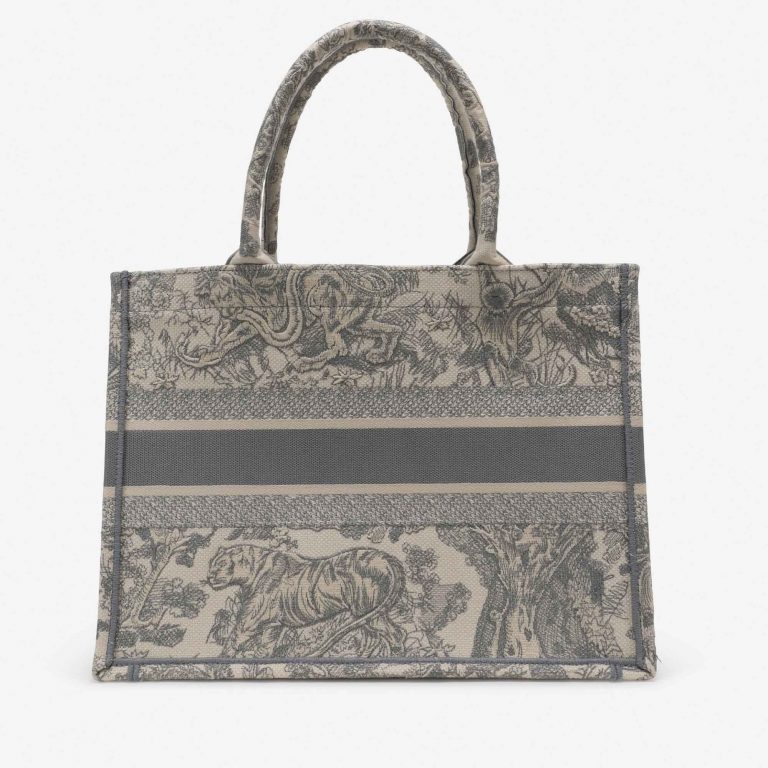 Dior Book Tote Small Toile Beige / Grey