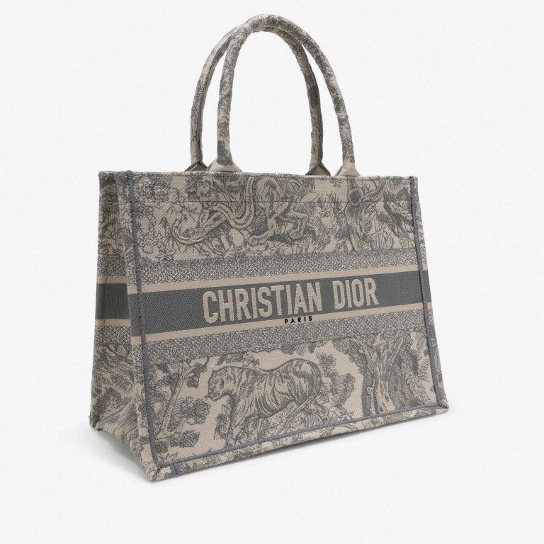 Dior Book Tote Small Toile Beige / Grey