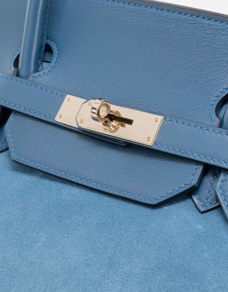 Hermès Birkin 40 Suede Grizzly Blue Thalassa