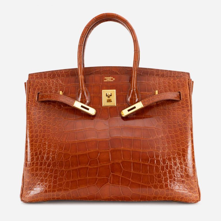 Hermès Birkin 35 Alligator Mississippi Marron