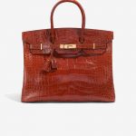 Hermès Birkin 35 Alligator Mississippi Marron