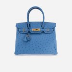 Hermès Birkin 30 Ostrich Blue Mykonos