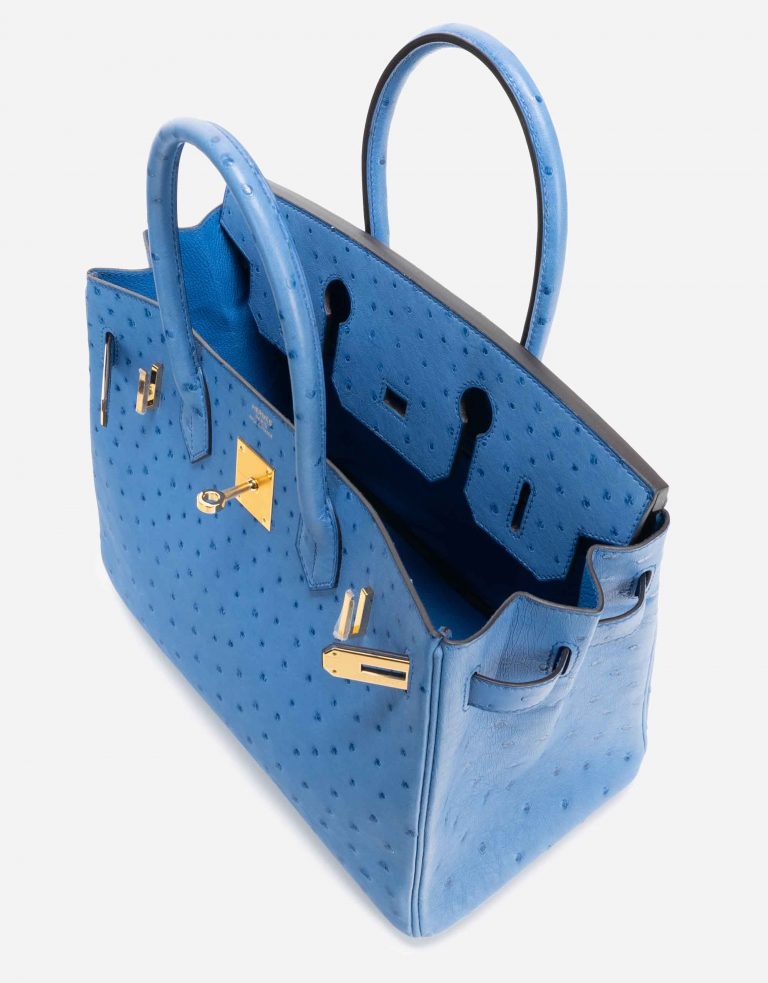 Hermès Birkin 30 Ostrich Blue Mykonos