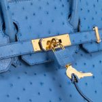 Hermès Birkin 30 Ostrich Blue Mykonos