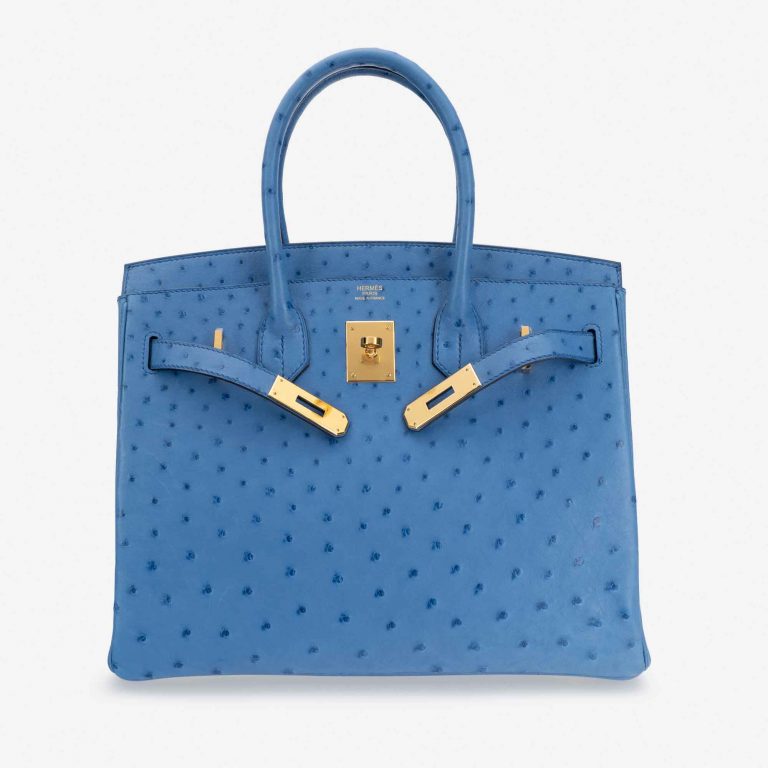 Hermès Birkin 30 Ostrich Blue Mykonos