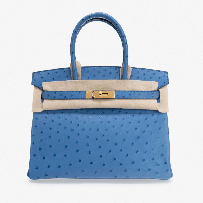 Hermès Birkin 30 Ostrich Blue Mykonos