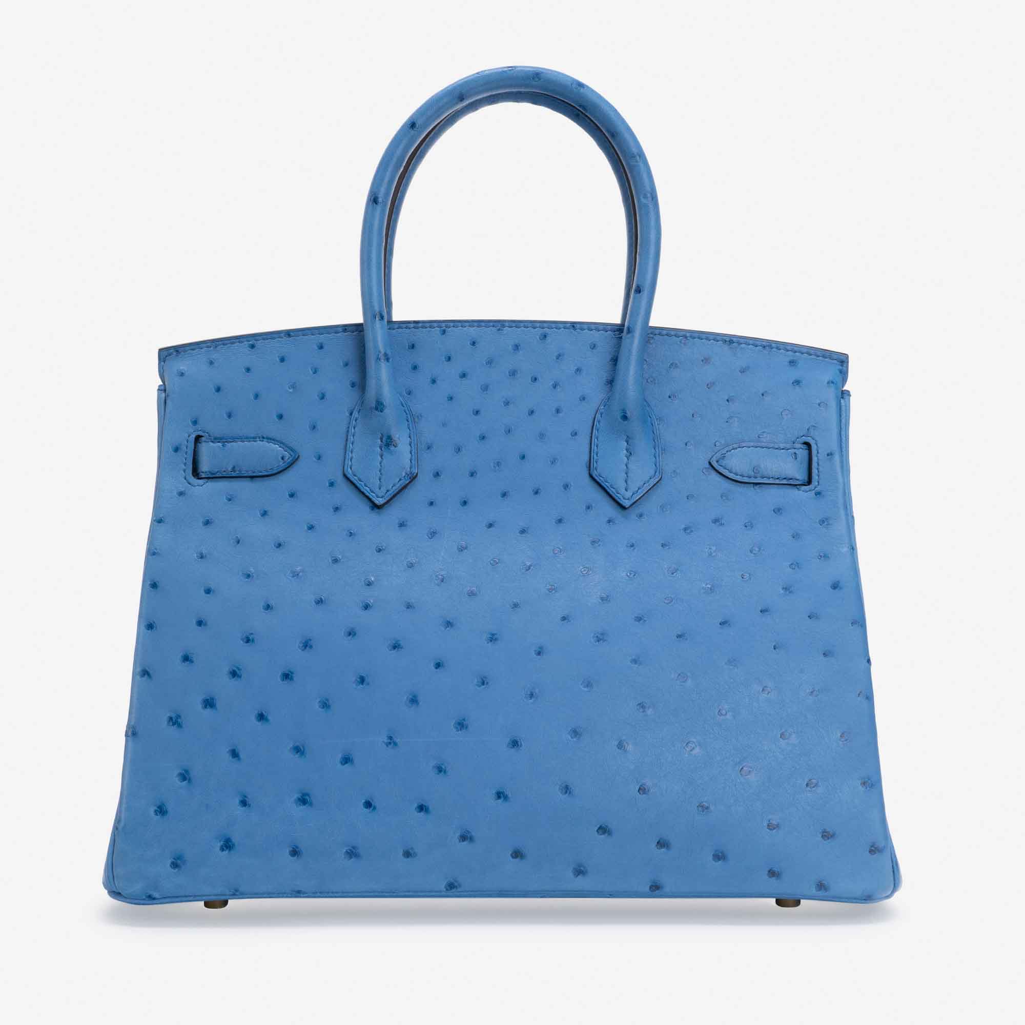 Hermès Birkin 30 Autruche Bleu Mykonos