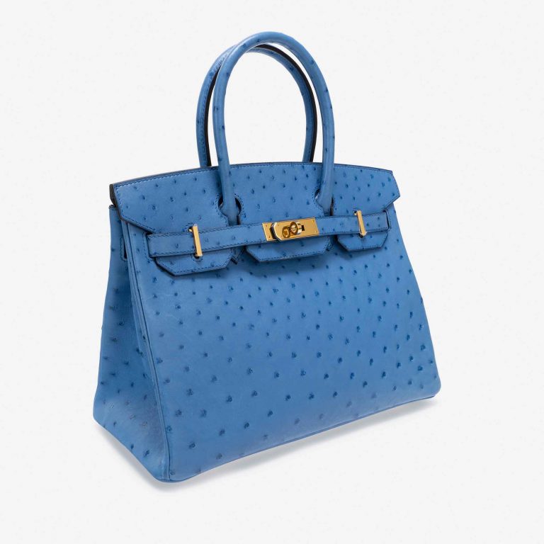 Hermès Birkin 30 Ostrich Blue Mykonos