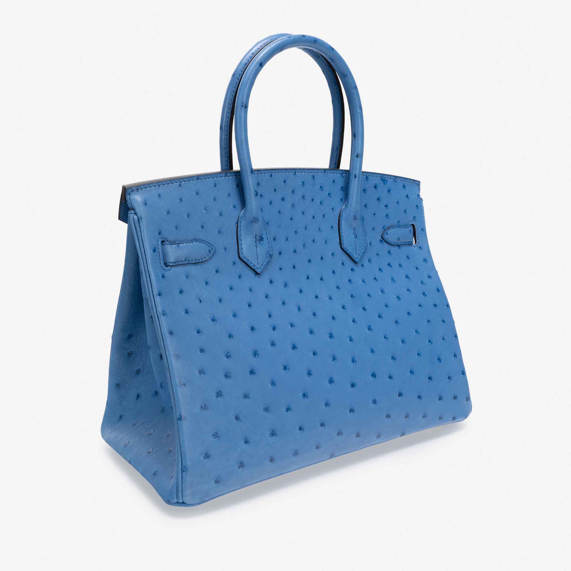 Hermès Birkin 30 Straußenleder Blue Mykonos 