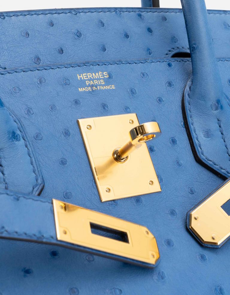 Hermès Birkin 30 Ostrich Blue Mykonos