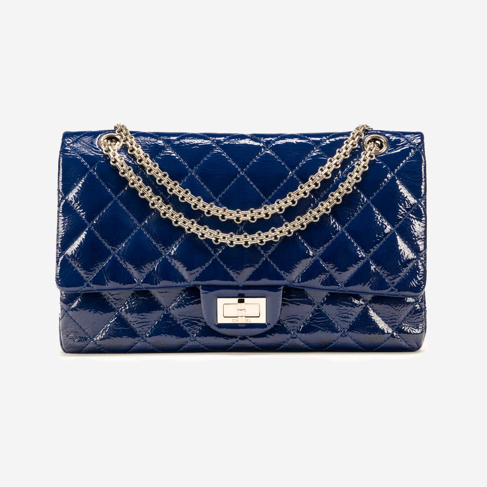 Chanel  227 Reissue Patent Leather Blue | SACLÀB
