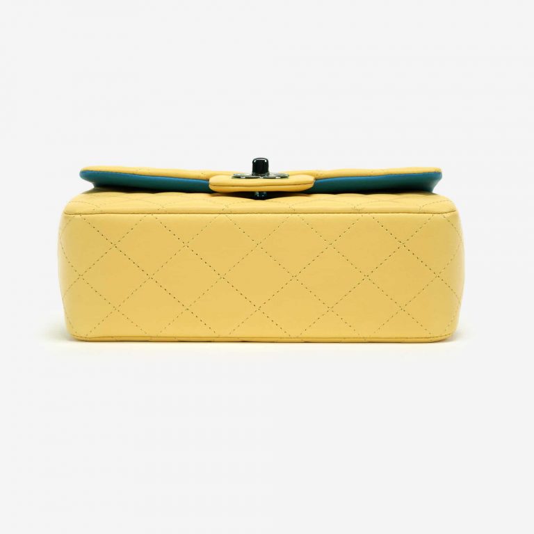 Chanel Rainbow Timeless Mini Rectangular Lamb Yellow / Petrol