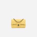 Chanel Rainbow Timeless Mini Rectangular Lamb Yellow / Petrol