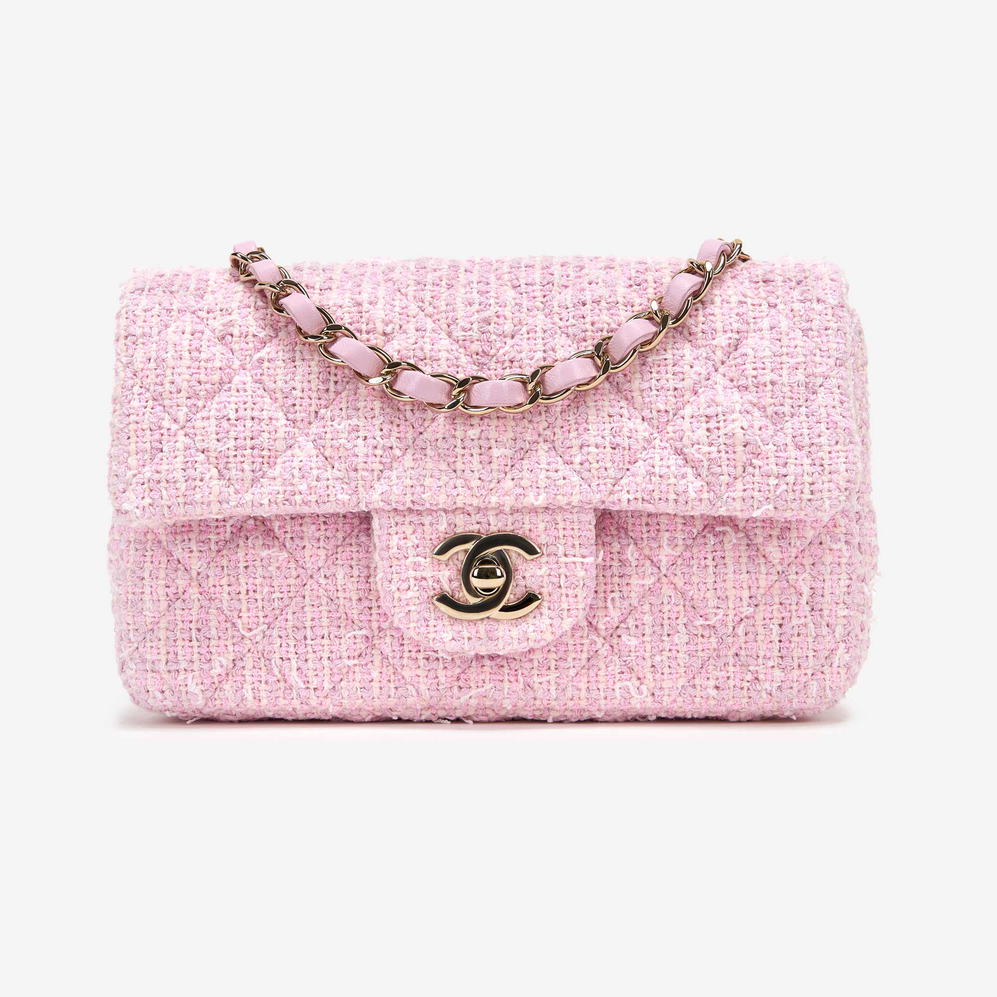 Timeless/classique tweed crossbody bag Chanel Pink in Tweed - 21743472