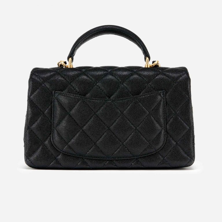 Chanel Timeless Handle Mini-Tasche Caviar-Leder Schwarz