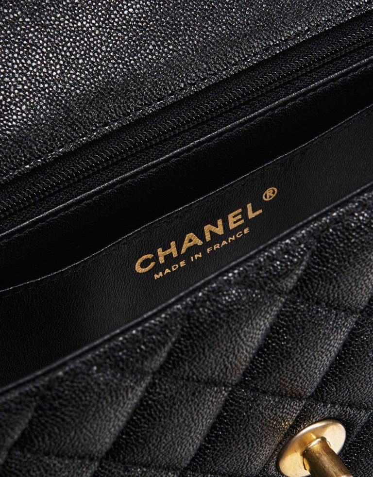 Chanel Timeless Handle Mini-Tasche Caviar-Leder Schwarz