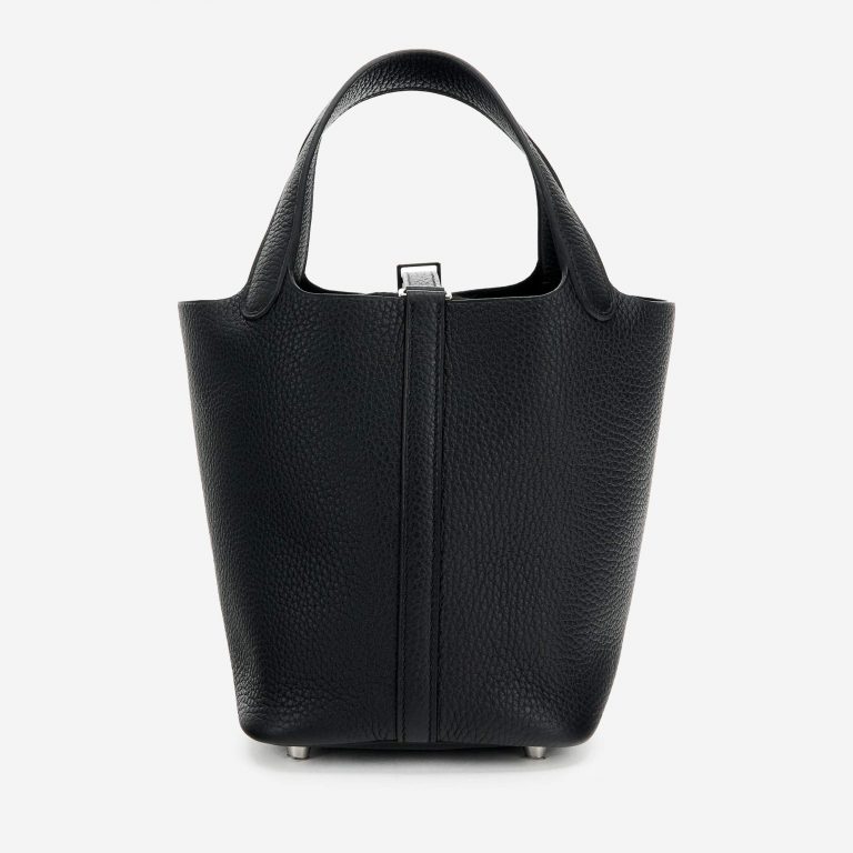 Hermès Picotin 18 Clemence Leather Black | SACLÀB