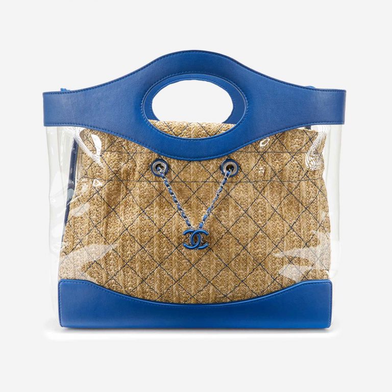 Chanel Shopper PVC / Straw Blue / Transparent