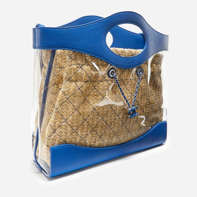 Chanel Shopper PVC / Straw Blue / Transparent