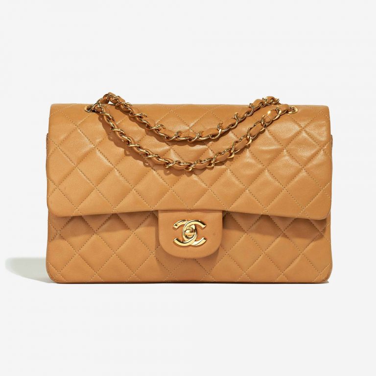 Pre-owned Chanel bag Timeless Medium Calf Beige Beige | Sell your designer bag on Saclab.com