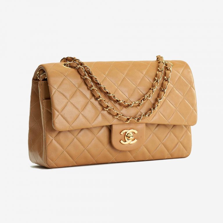 Pre-owned Chanel bag Timeless Medium Calf Beige Beige | Sell your designer bag on Saclab.com