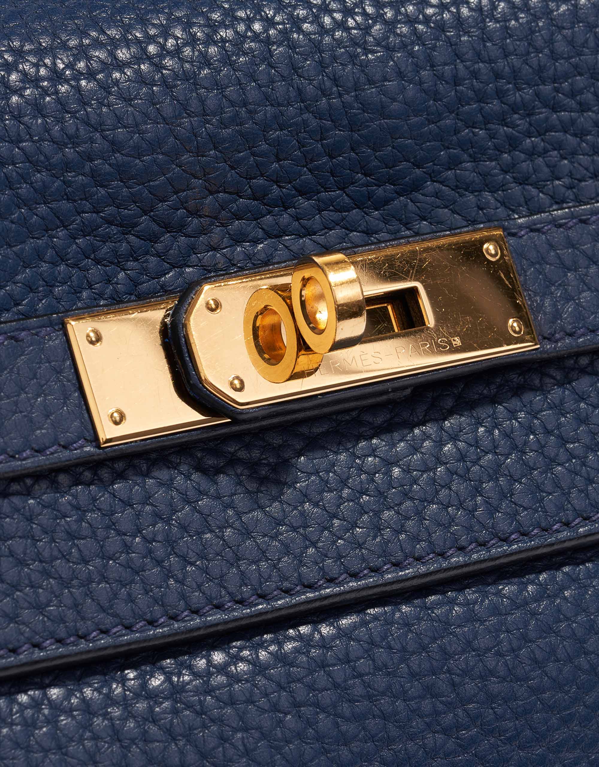 Hermes 22cm Blue de Prusse Togo Leather Palladium Plated So Kelly Bag -  Yoogi's Closet